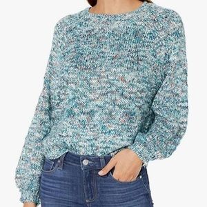 Cupcakes & Cashmere Knitted Blue Multicolor Sweater (S)